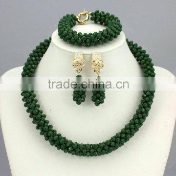 Green coral beads jewelry set beautiful designs jewelry beads set 2016