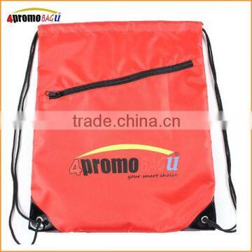 Colorful custom logo fabric drawstring bag