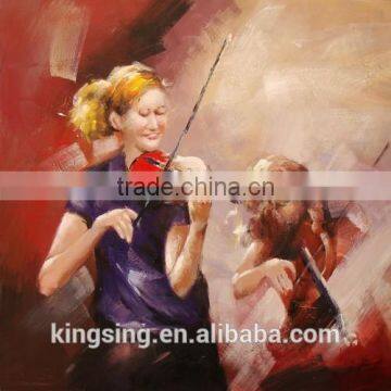 Hotsale designs abstract music people oil painting HT 164-A