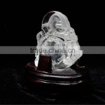 Hand Made Clear Quartz Crystal Buddha Sculpture Good for Home Decoration or Collection photo-4