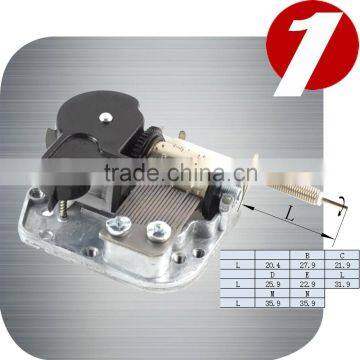 Rotating And Stop Feature jewelry Wind Up Music Box Mechanism Part