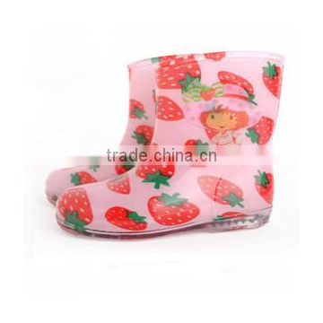 2016 factory outlet Cartoon rainboots for girl, pvc rain shoes, water proof shoes