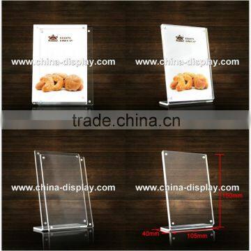 L / Tshape Acrylic Sign Holder a5 Size Acrylic Menu Holder photo-6