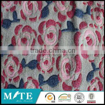 3D of coral fleece fabrics,offset coral fleece fabrics with flower