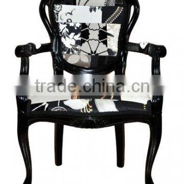 Factory price cheap antique solid wood hotel furniture louis chair wooden chair