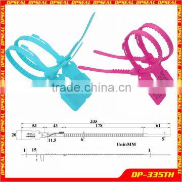 High security pull tight tear off plastic seal, Bag Seals, pull tight tamper proof tear off plastic seal DP-335TH