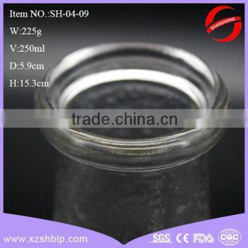 Factory Cost 250ml Frosted Glass Milk Bottle With Cork photo-5