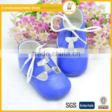 New Fashion Design Puy Leather Baby Summer Lace up Shoes photo-4