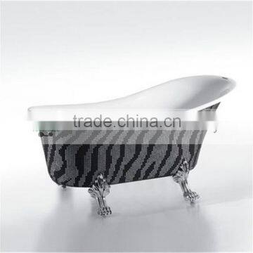 MB PBT-SL-B03 wholesale chinese mosaic artworks black mosaic tile mosaic bathtub