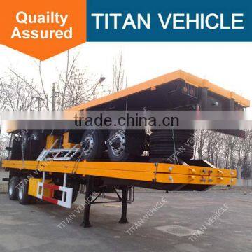 20 Feet Trailer Platform Truck Trailer Used Container Truck Semi Trailer for Sale photo-4