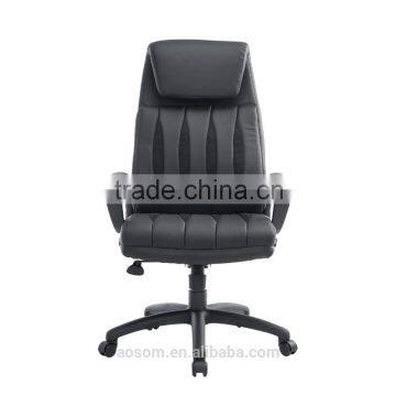 HomCom Black High Back PU Leather Lift Chair Executive Office Chair