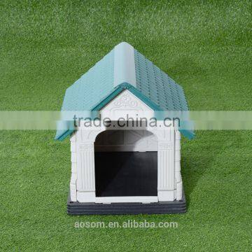 Pawhut 35"L x 27"W x 27"H Plastic Snap Together Outdoor Dog House