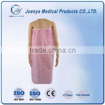 Breathable disposable kimono spa or beauty use