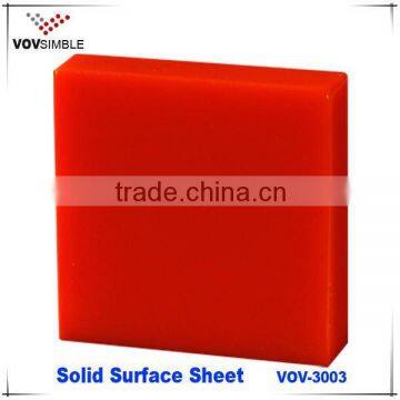 10mm thick pure red modified acrylic sheet/slab for kitchen countertops