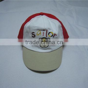 low price and high quality fashion children caps 100% cotton embroidery kid`s baseball cap/hat