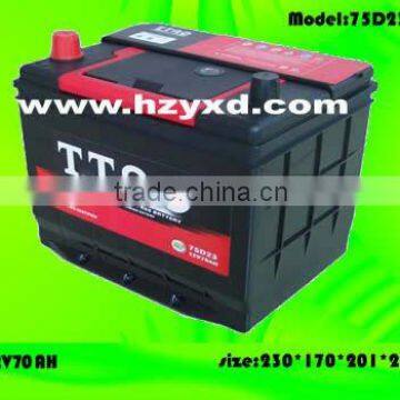 Sealed Maintenace Free 12V Car Storage rechargeable battery for toyota ,nissan