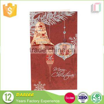 Alibaba China factory flashing christmas card handmade greeting card for christmas