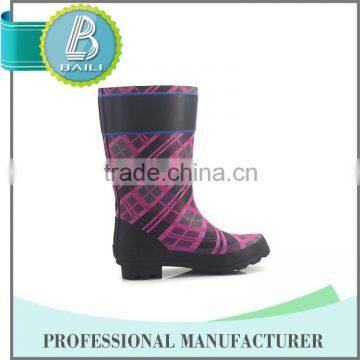 Famous Brand Useful Latest Design Waterproof High Heel Rubber Boots for Women