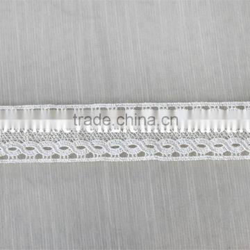 Factory Wholesale High Quality White 3cm Polyester Yarn Lace for Sale photo-2