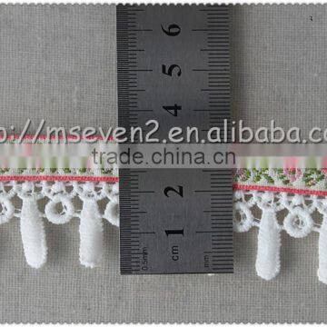 Hot Selling Jacquard Tape Trim With Tassel, Fringed Polyester Jacquard Fabric photo-2