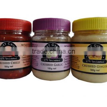 halal condiments,minced chilli,minced ginger,minced garlic,OEM and BRC