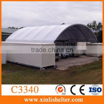 33foot span pop up dome container shelter