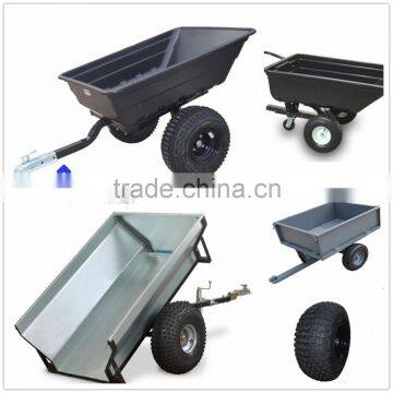 Heavy duty poly farm dump ATV trailer