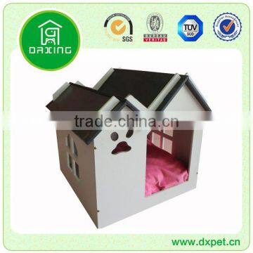 MDF White 2-Roof Front Door Pet House DXMP033