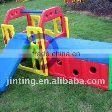 kids plastic play castle with tunnel & slide