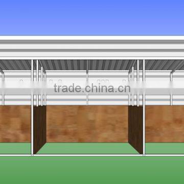 Steel frame horse stables