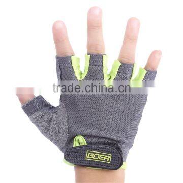 BOER Paired Fitness Sport Gym Exercise Weightlifting Women Half Finger Gloves Magic Tape Non-slip Sports Gloves photo-3