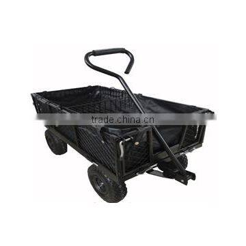 foldable garden mesh cart with 4 wheels