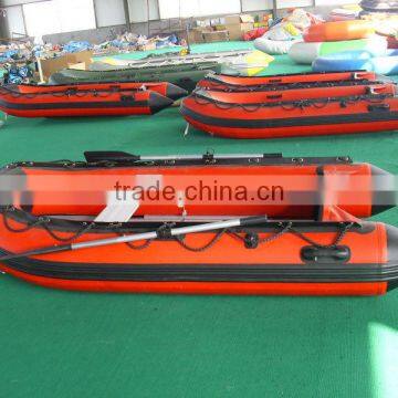 2.4m Red PVC Aluminium Floor Inflatable Rowing Boat photo-3