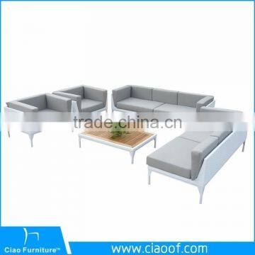 Latest Aluminum Frame Sofa Set PE Wicker Garden Furniture photo-2