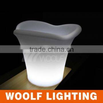 For Drinking Used Small Round LED Light Up Ice Bucket