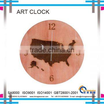 New!Art Clock With Wooden Frame photo-3