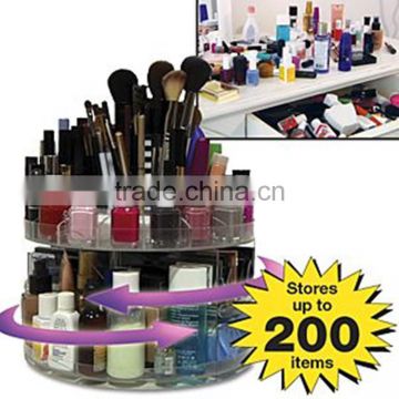 360 Rotating Spinning Acrylic Glam Caddy Makeup Storage Box