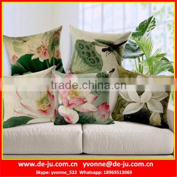 Lotus Dragonfly Cushions Home Decor Pillow