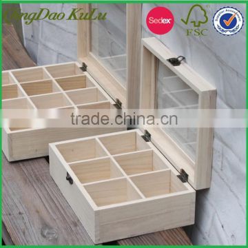 factory price natural wood unfinished wooden gift packing box for bath set ,wooden gift packing box