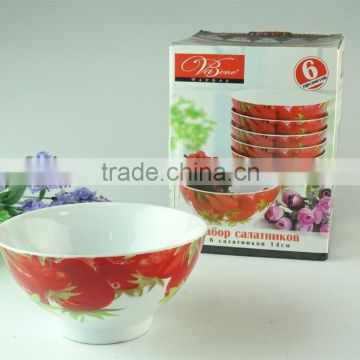 wholesale Hot sale porcelain rice bowl with decal ceramic bowl sets with gift box