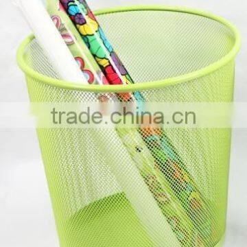 Hangzhou Office and Home Supplies Cheap Metal Wire Mesh Green Round Waste Basket photo-2