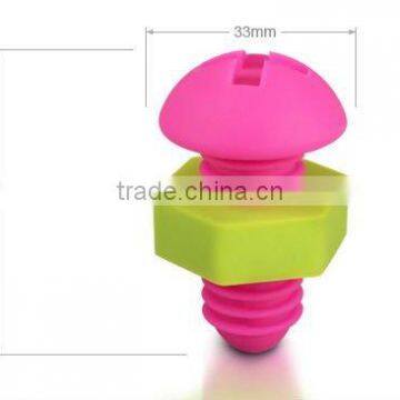 Plunger Silicone Rubber Bolts Wine Bottle Stopper