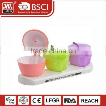 Plastic Kitchen Container Set Dispenser Cruet Set Plastic Condiment Containers For Kitchen With Spoon