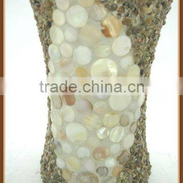 Chic Home Decor Item Natural Seashell Stone Large Heavy Modern Vases photo-3