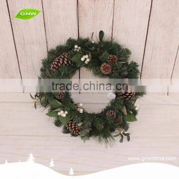 GNW CHWR-1605034 Customized Promotional Green Artificial Christmas Wreath for Home Decoration photo-2