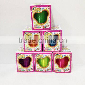 wholesale promotional plastic rainbow spring /plastic rainbow circle