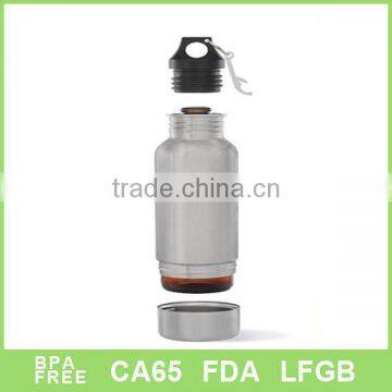 Stainless Steel Beer Bottle Sleeve Insulator Keeper With Bottle Opener & Carabiner Keychain photo-2