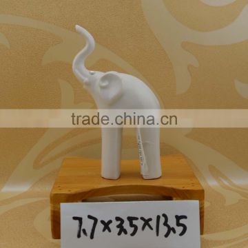 white ceramic elephant statue for tabletop decoration