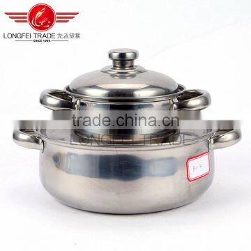 High quality 3pcs european style stainless steel cooking pot