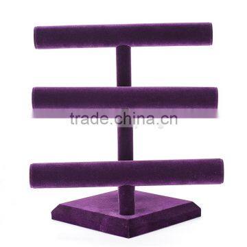 2016 Three Tiers Purple Velet Woman Stand for Bracelet photo-3